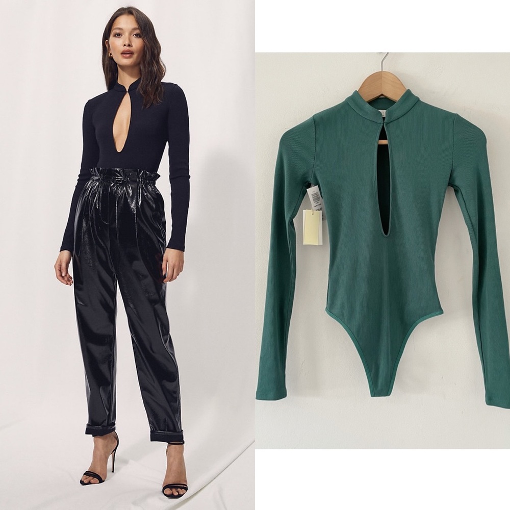 NWOT Wilfred Aritzia Harlequin Bodysuit in Marine Aqua XS